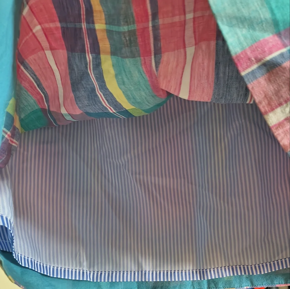 3/20$*Plaid Multicolor Pencil Skirt Talbots Size 8 - Picture 5 of 6